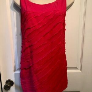 LOFT Vibrant Pink Top with Vertical Front Design